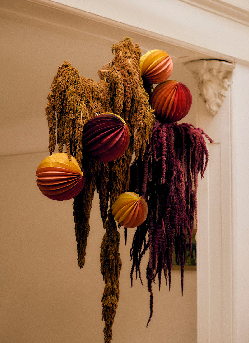 Small Gradient Pleated Decoration | Ochre Multi