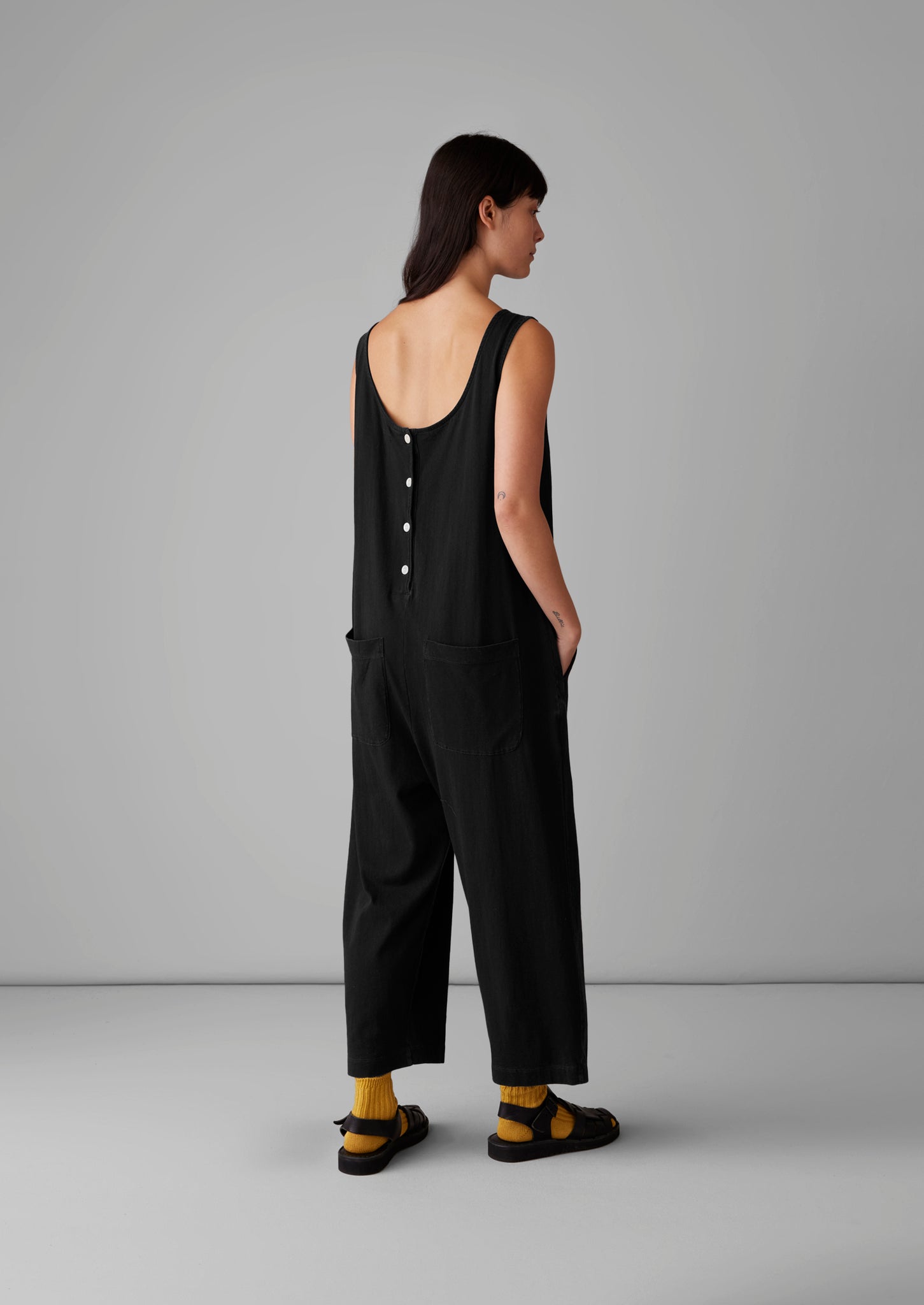 Lydia Jersey Jumpsuit Washed Black TOAST
