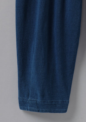 V-Neck Organic Cotton Jersey Jumpsuit | Washed Indigo