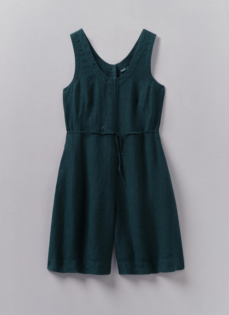 Garment Dyed Linen Short Jumpsuit | Puck