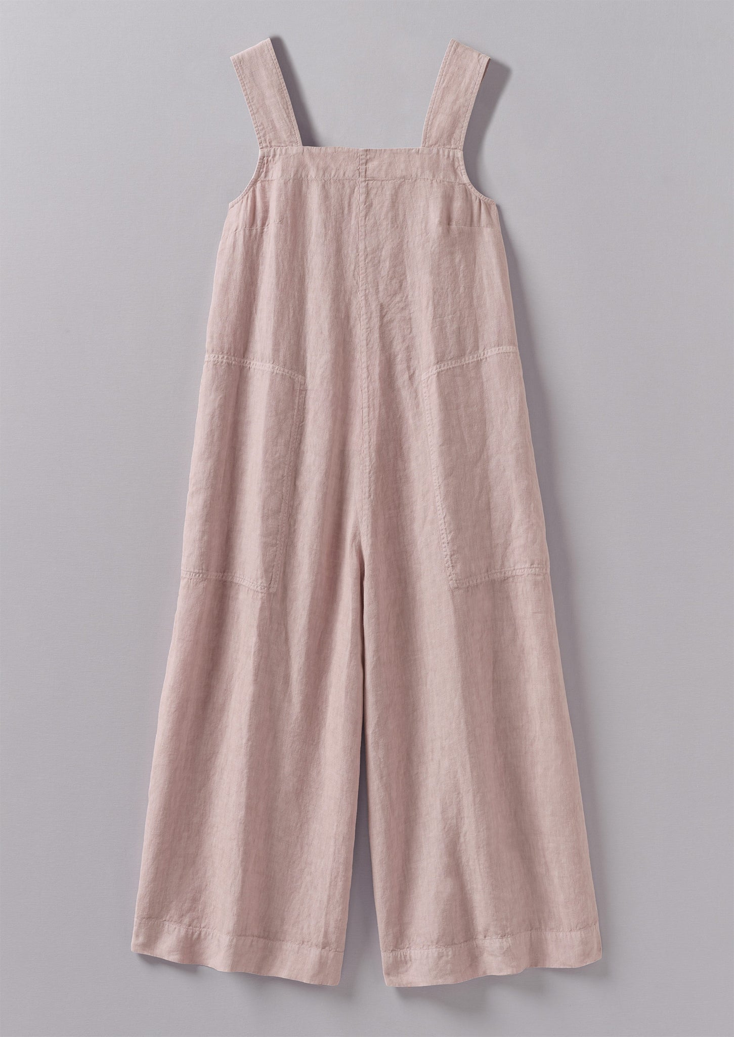 Garment Dyed Linen Pinafore Jumpsuit | Wood Lilac