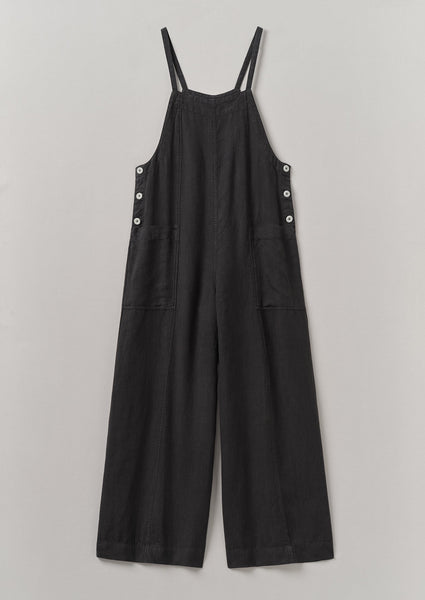 Garment Dyed Linen Pocket Jumpsuit Pepper