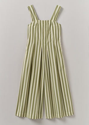 Oyo Stripe Cotton Jumpsuit | Calla Green