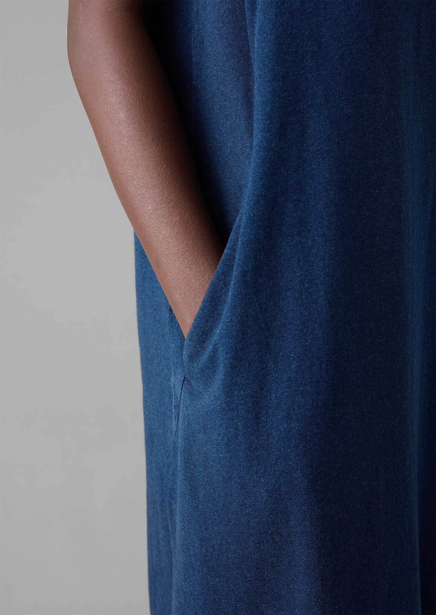 Lydia Jersey Shift Dress Washed Indigo TOAST