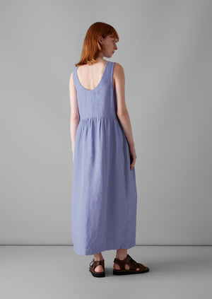 Scoop Neck Garment Dyed Dress | Iris