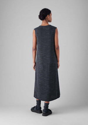 Linen Cotton Knitted Dress | Dark Navy