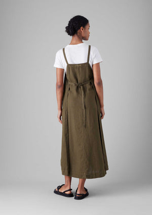 Garment Dyed Linen Apron Dress | Pear