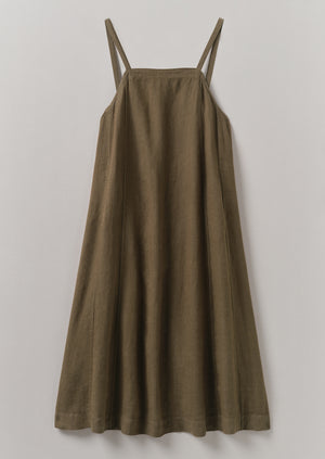 Garment Dyed Linen Apron Dress | Pear