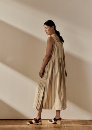 Stripe Cotton Pinafore Dress | Sail Cloth