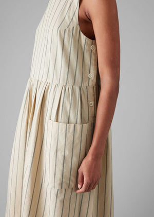 Stripe Cotton Pinafore Dress | Sail Cloth