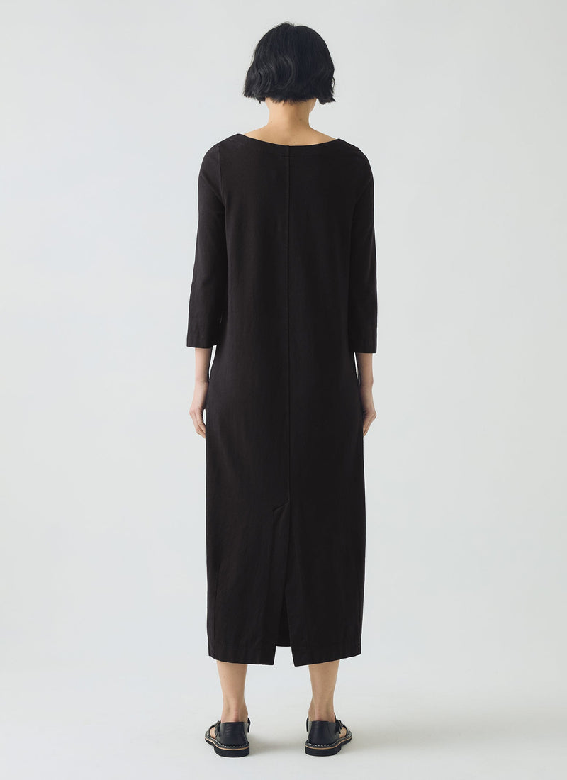 Cotton Jersey Shift Dress | Washed Black