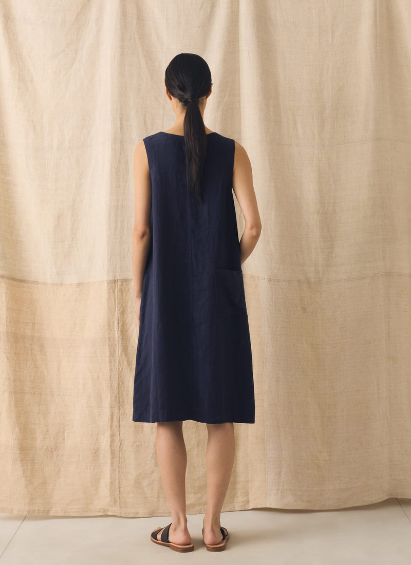 linen shift dress Garment Dyed Linen Shift Dress | Blueberry