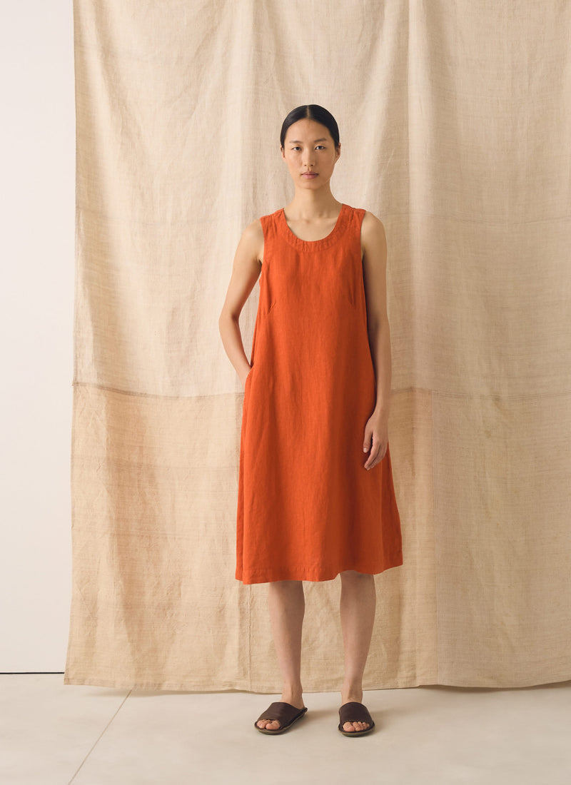 Garment Dyed Linen Shift Dress | Red Chilli