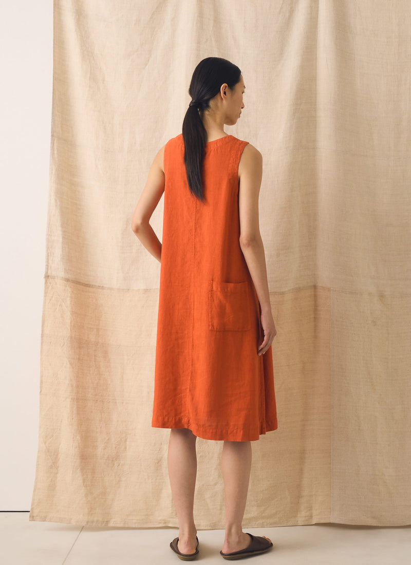 Garment Dyed Linen Shift Dress | Red Chilli