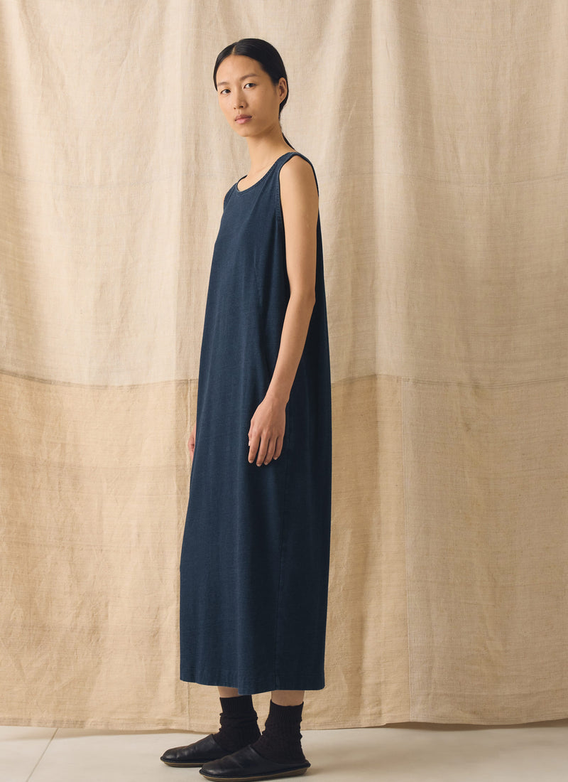 Lydia Jersey Shift Dress | Washed Indigo