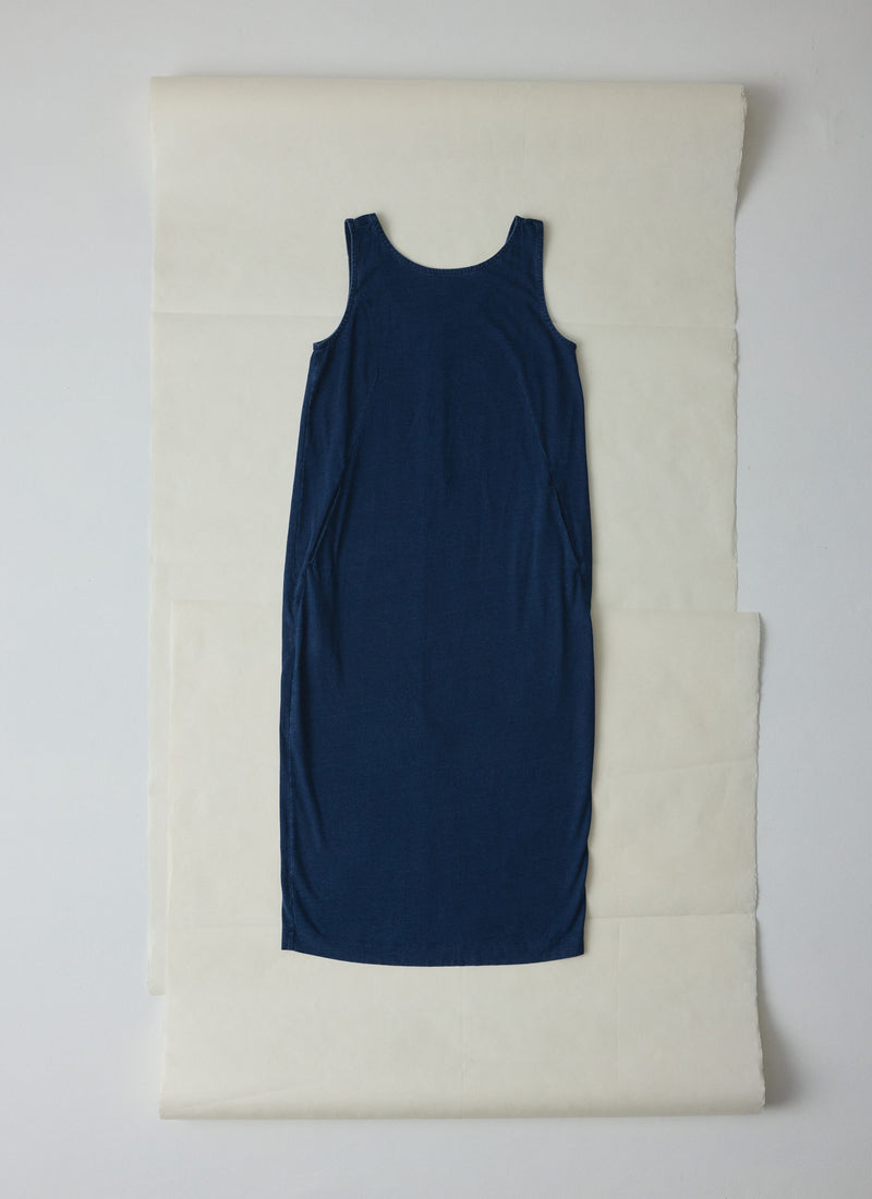 Lydia Jersey Shift Dress | Washed Indigo