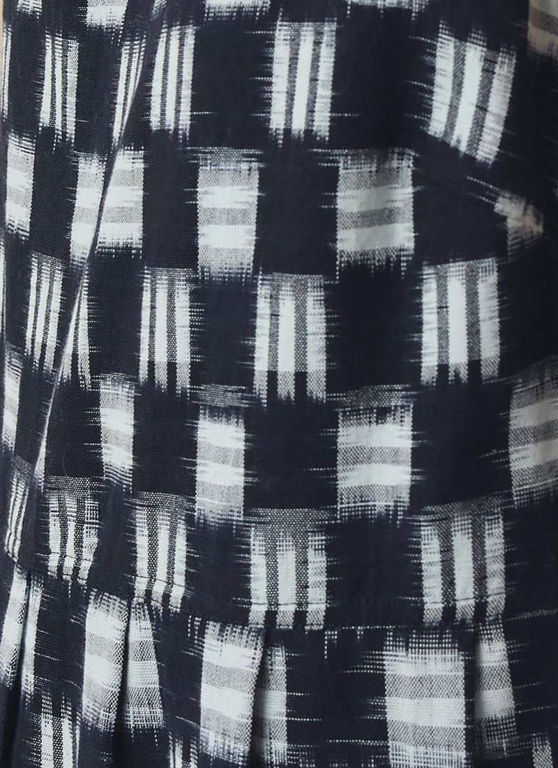 Aila Lore Ikat Cotton Dress | Indigo
