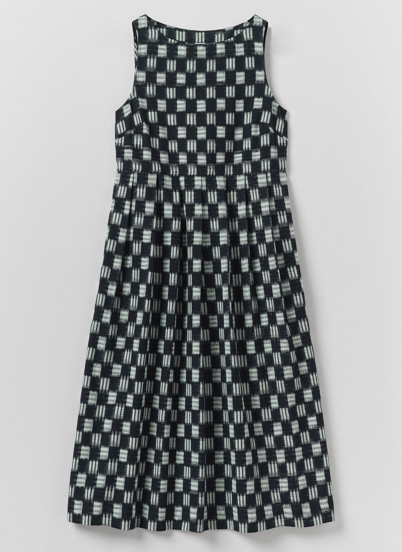 Aila Lore Ikat Cotton Dress | Indigo