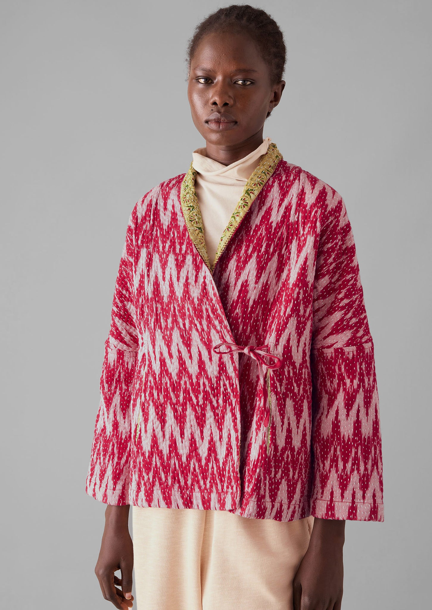 Ikat Kantha Jacket | Blues