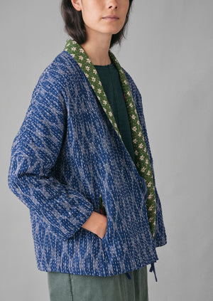 Ikat Kantha Jacket | Blues