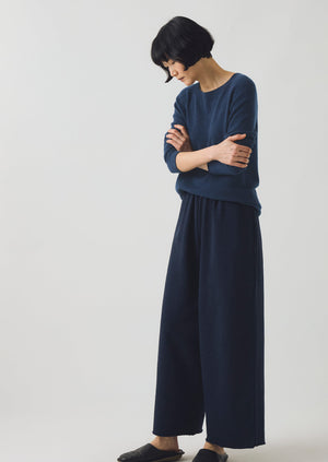 Wool Cashmere Neat Sweater | Midnight