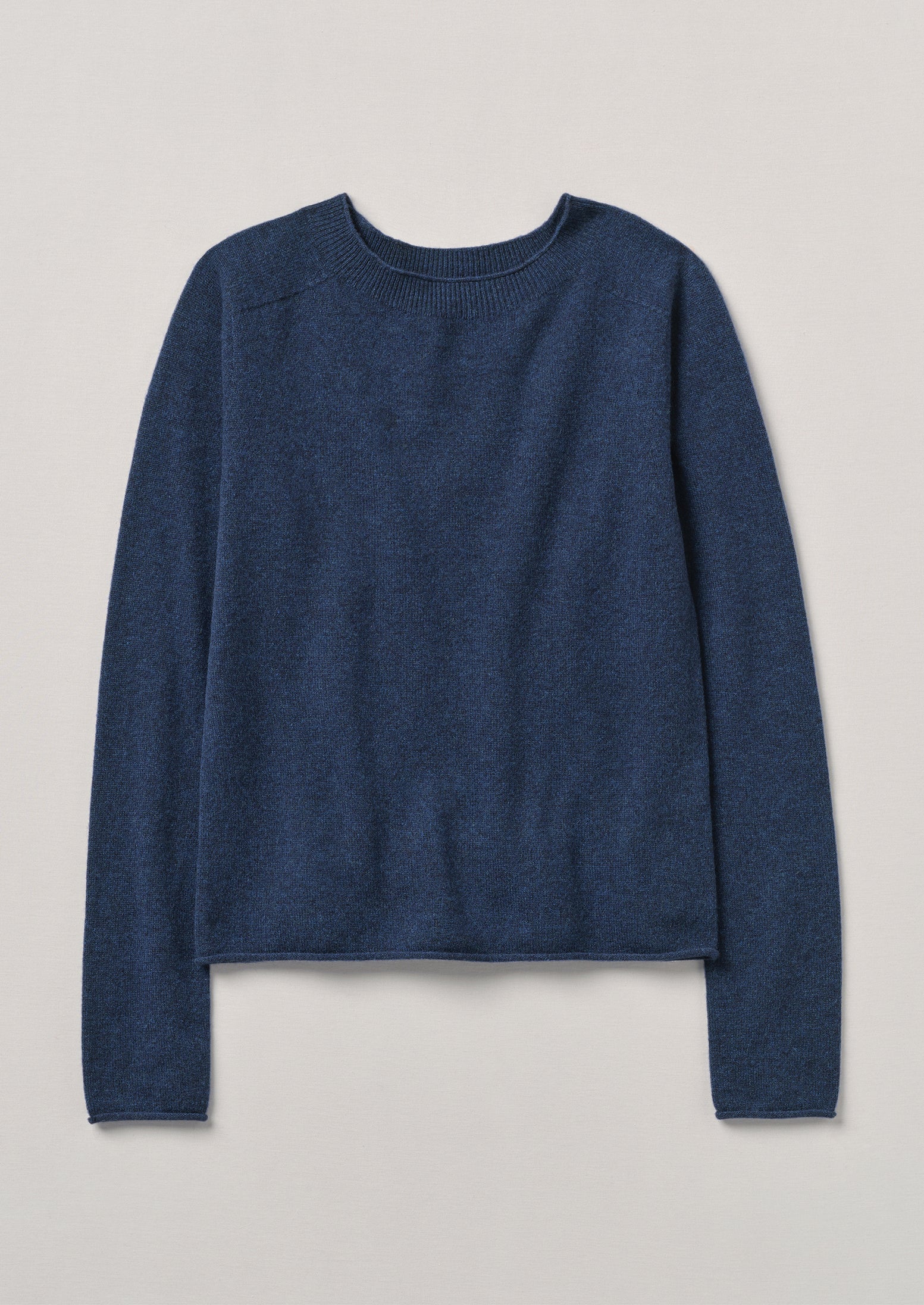 Wool Cashmere Neat Sweater | Midnight | TOAST