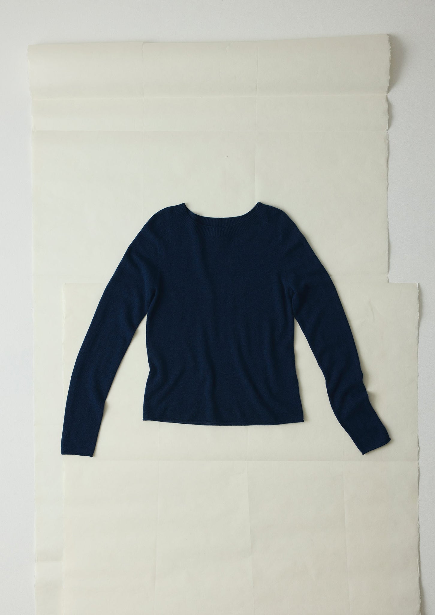 Wool Cashmere Neat Sweater | Midnight