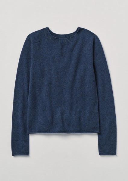 Wool Cashmere Neat Sweater Midnight