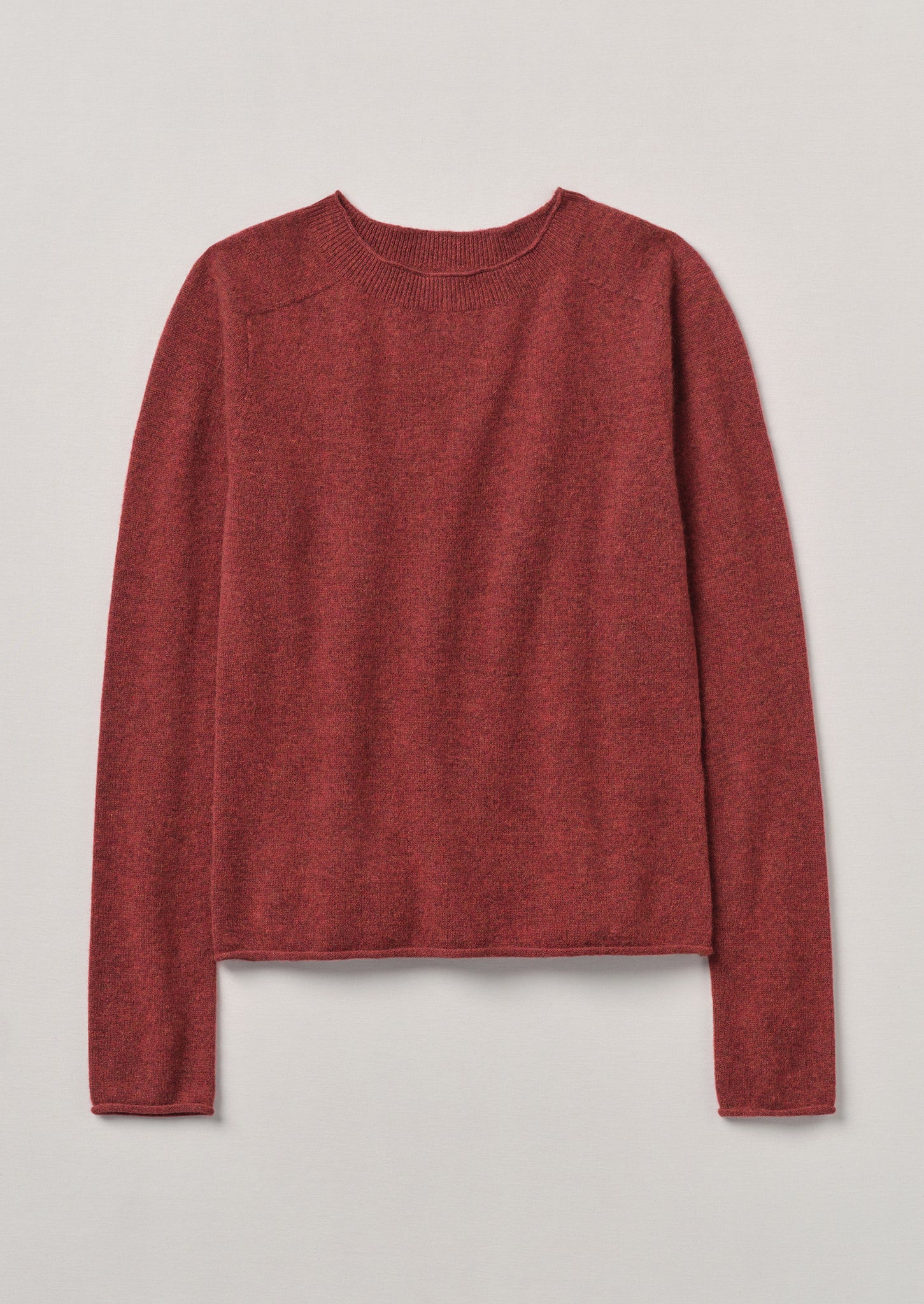 Wool Cashmere Neat Sweater | Russet | TOAST