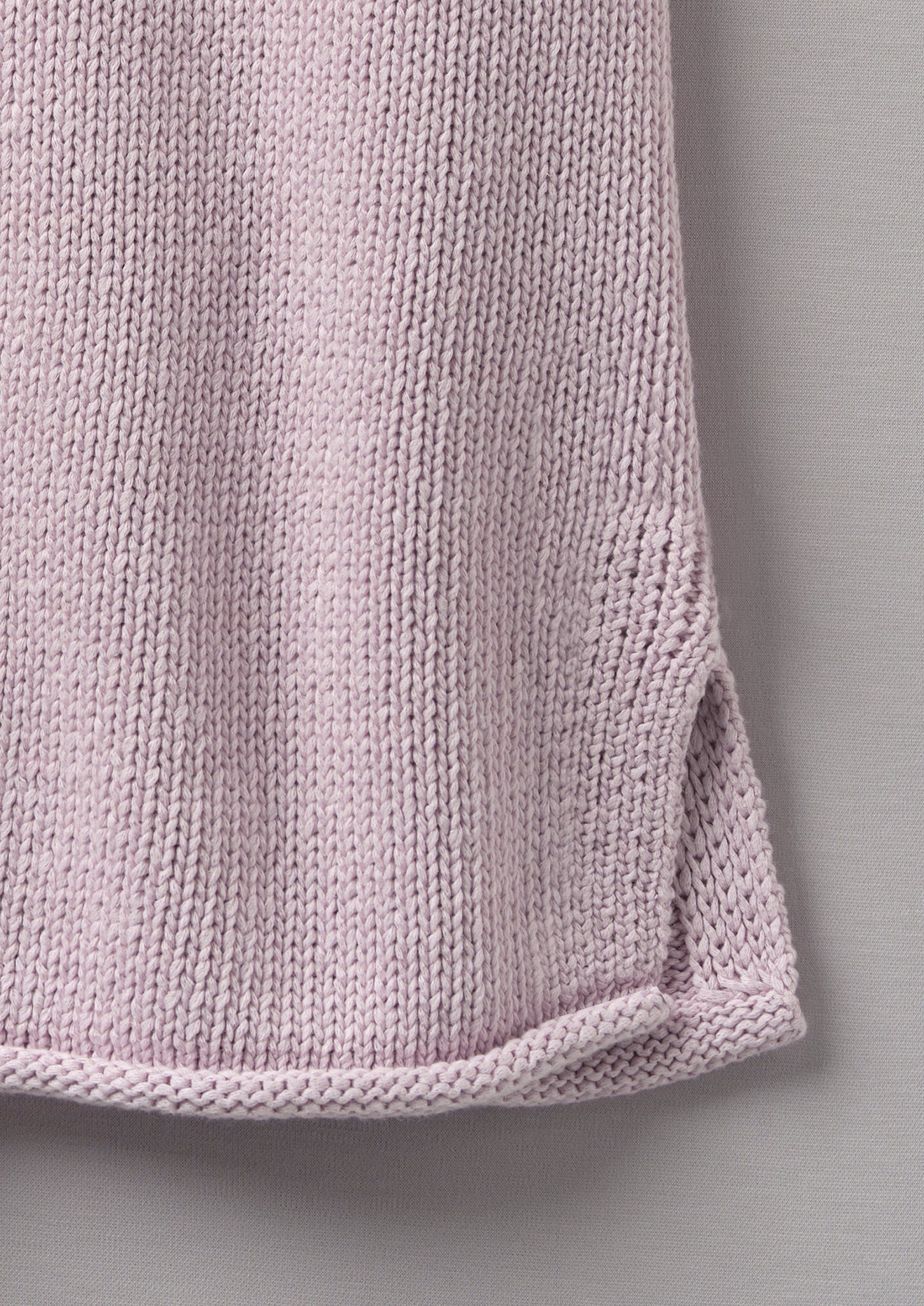 V-Neck Linen Cotton Knitted Tank | Wood Lilac