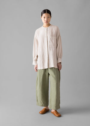 Garment Dyed Linen Oversized Shirt | Stone | TOAST Garment Dyed Linen Oversized Shirt | Stone | TOAST