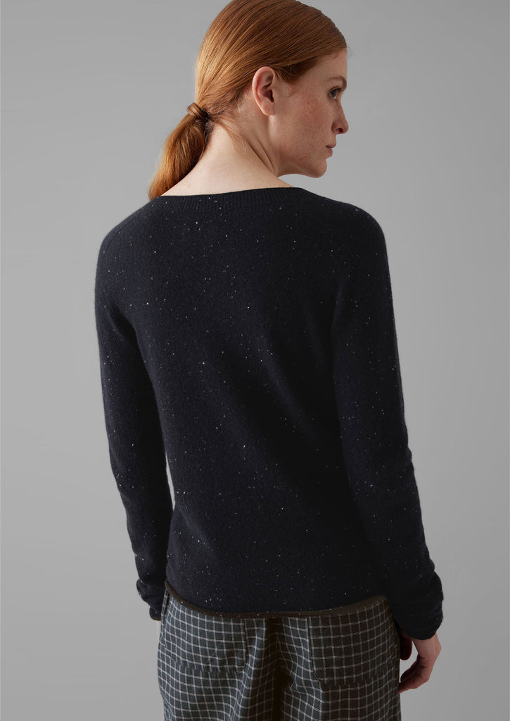 Cashmere crew neck sweater - Night Sky