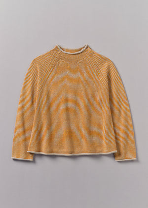 Stripe Linen Cotton Sweater Spice Putty TOAST
