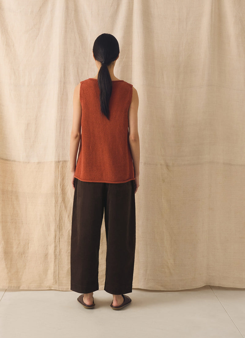 Linen Cotton Knitted Tank | Red Fig