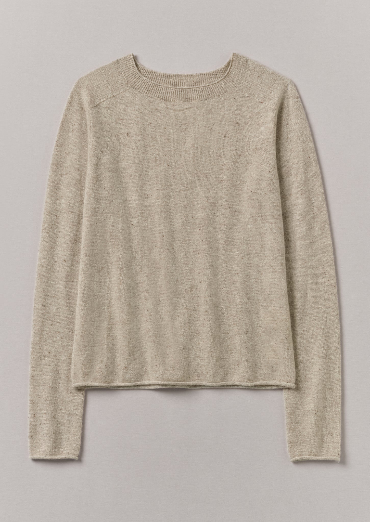 Wool Cashmere Neat Sweater | Speckled Oat | TOAST