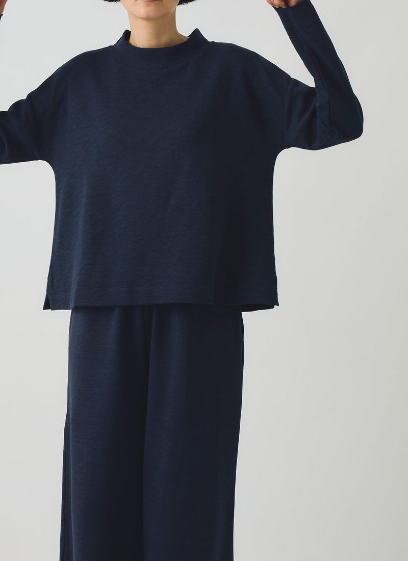 Loopback Jersey Easy Sweater | Midnight