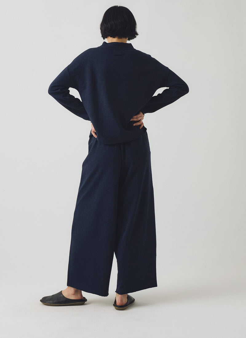 Loopback Jersey Easy Sweater | Midnight