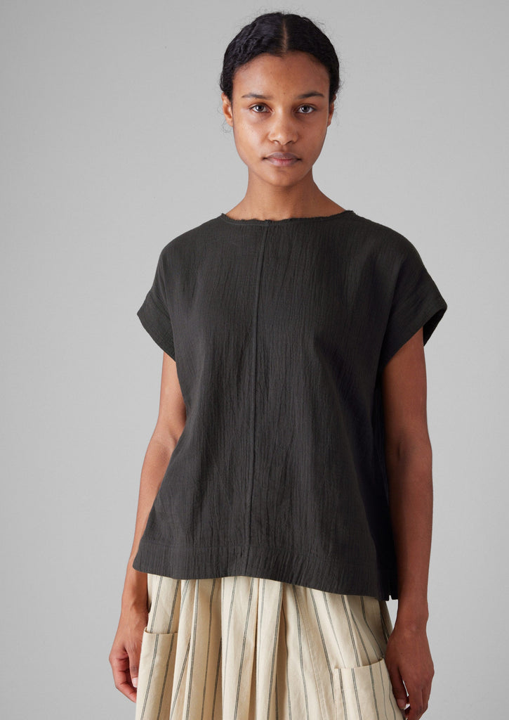 Pinstripe Gauze Pop On Top