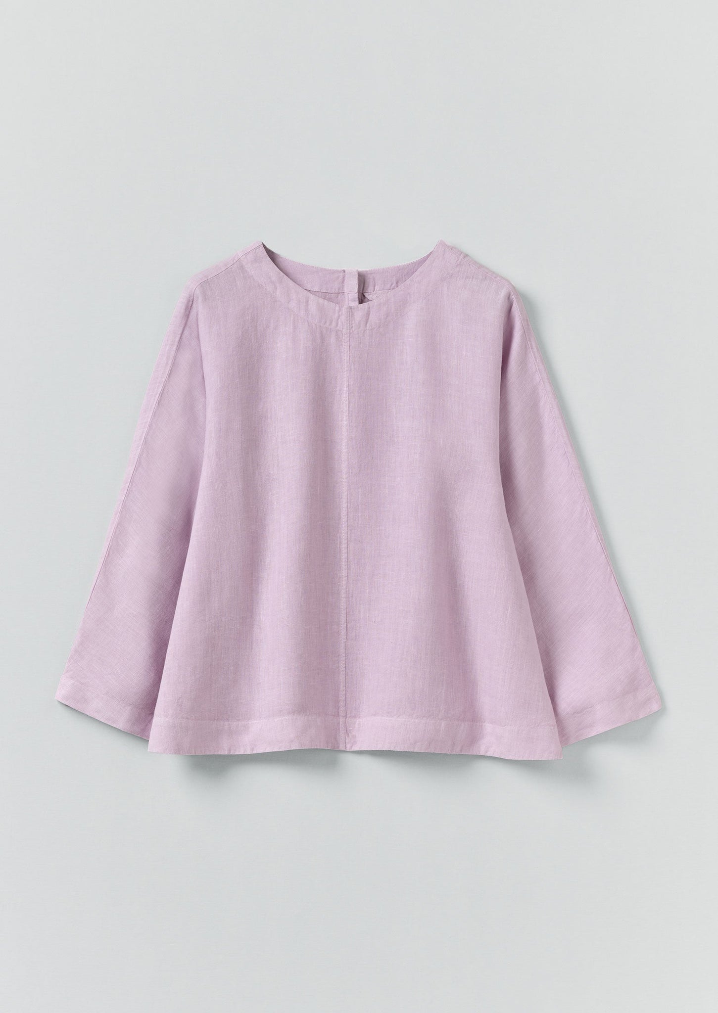 Garment Dyed Linen Top | Lilac