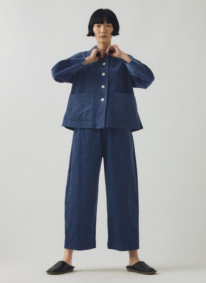 Organic Cord Shirt | Denim Blue