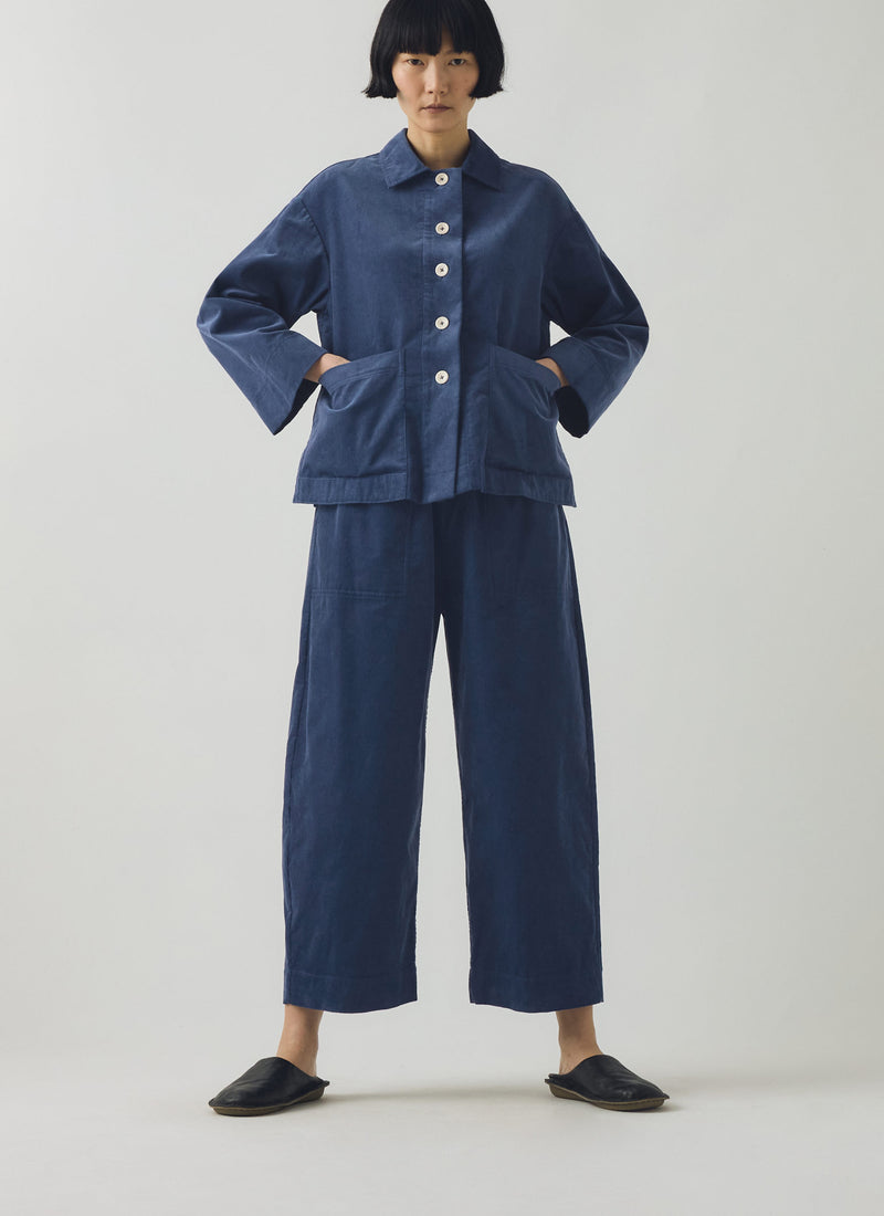Organic Cord Shirt | Denim Blue