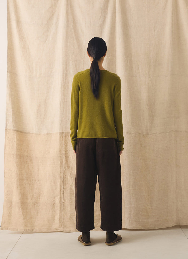 Wool Cashmere Neat Cardigan | Pear