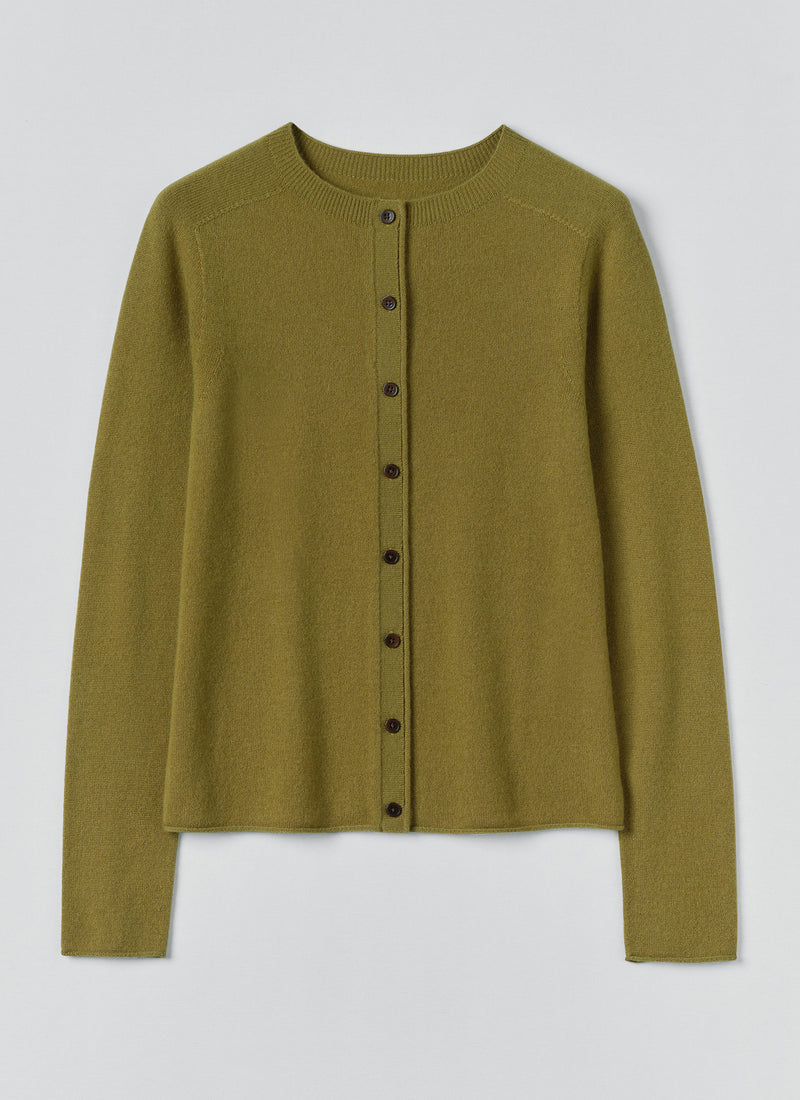 Wool Cashmere Neat Cardigan | Pear