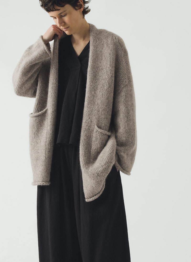 Lofty Alpaca Cardigan | Stone