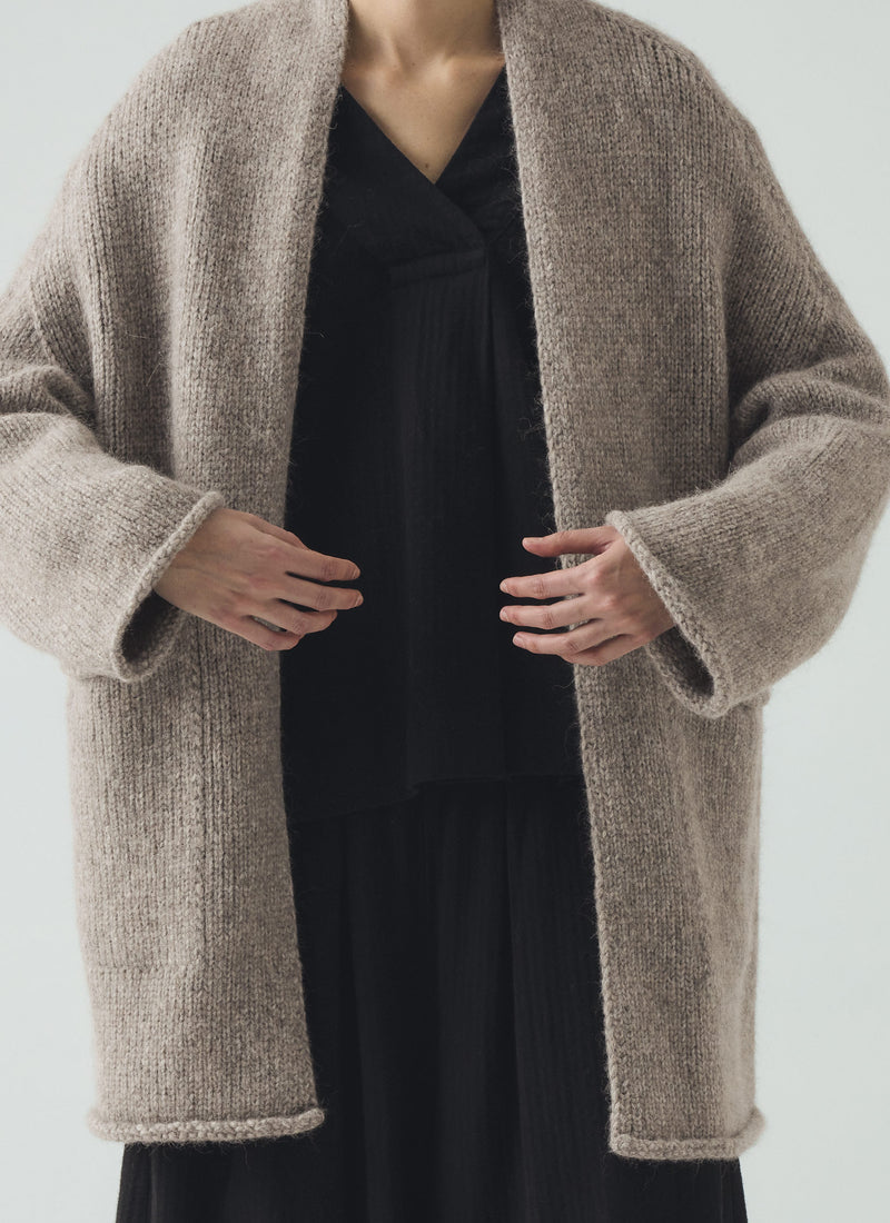Lofty Alpaca Cardigan | Stone