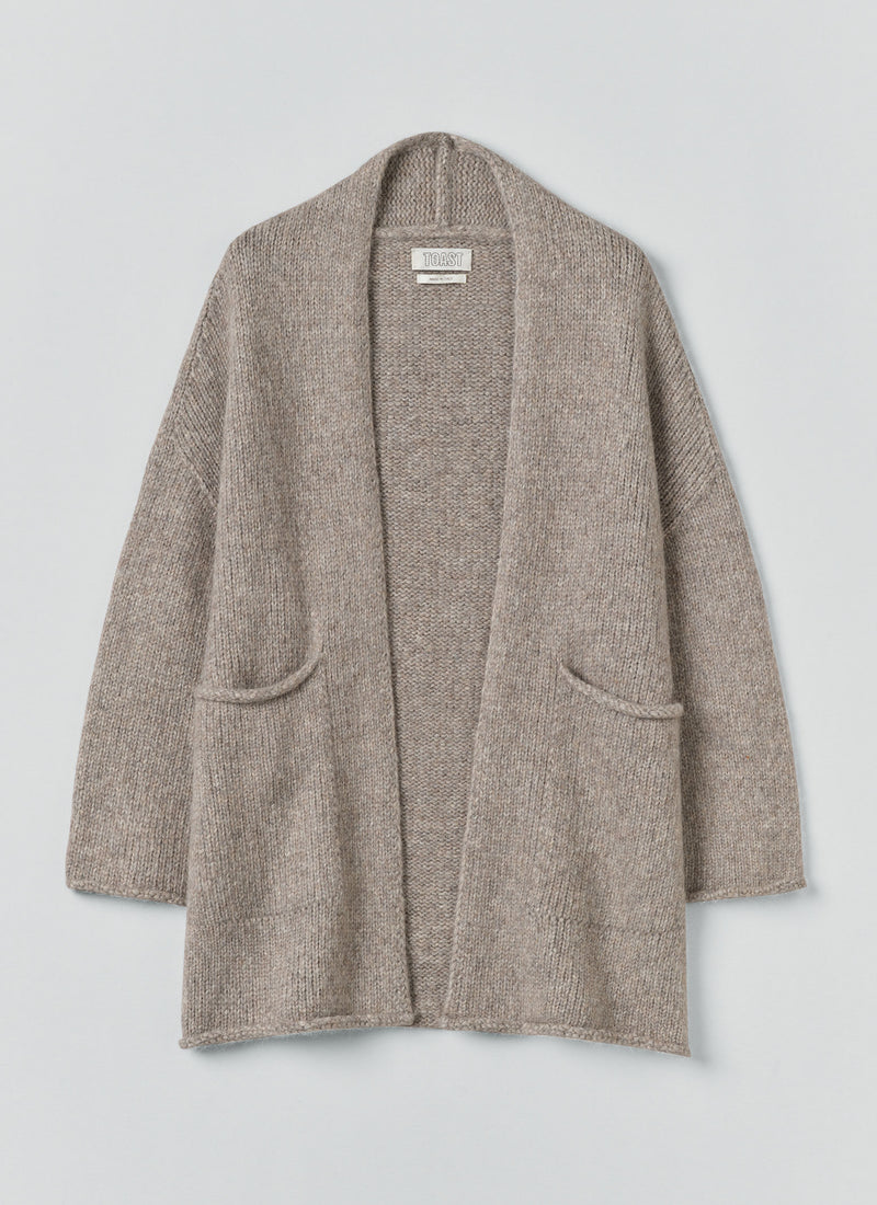 Lofty Alpaca Cardigan | Stone