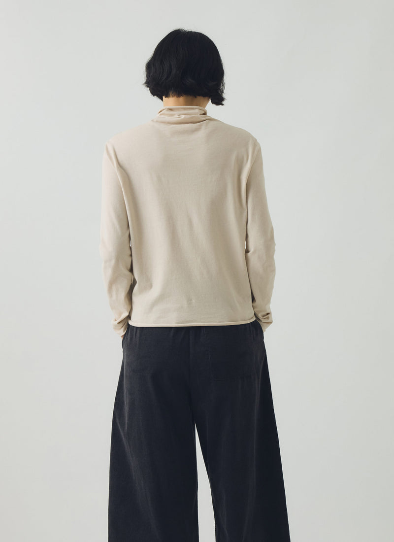High Neck Soft Cotton Tee | Pebble Moon