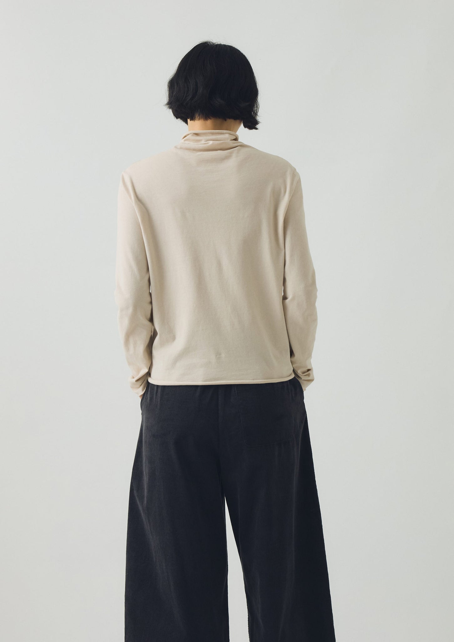 High Neck Soft Cotton Tee | Pebble Moon