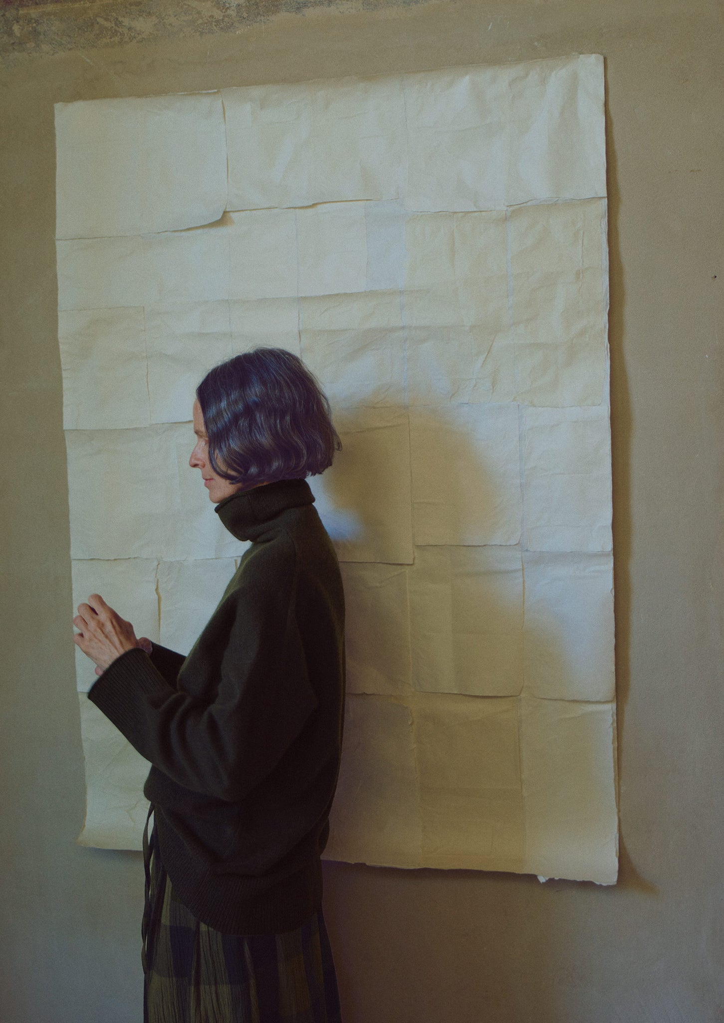 Roll Neck Wool Cashmere Sweater | Brown Umber