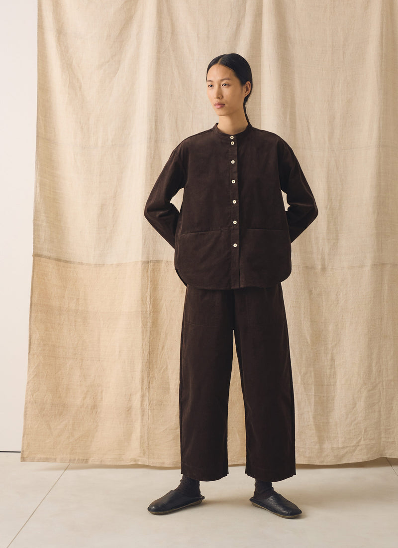 Organic Cotton Cord Shirt | Bitter Chocolate